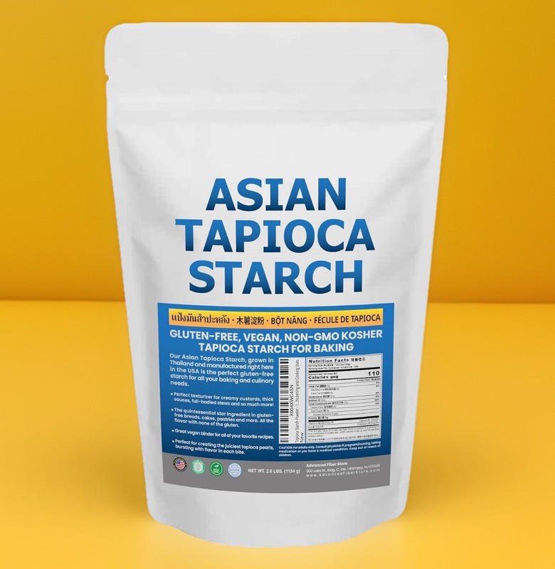 Tapioca Starch (2.5 LB) Gluten-Free GMO-Free for Making Boba Tea Pearls Baking