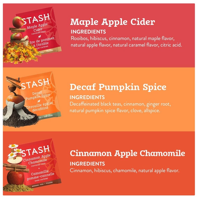 Rooibos Tea Sampler – Pumpkin Spice, Maple, Cranberry