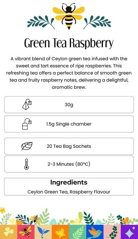 2 PK * T-Pick Green Tea Raspberry - Premium Ceylon Tea / 20 Sachets gallery
