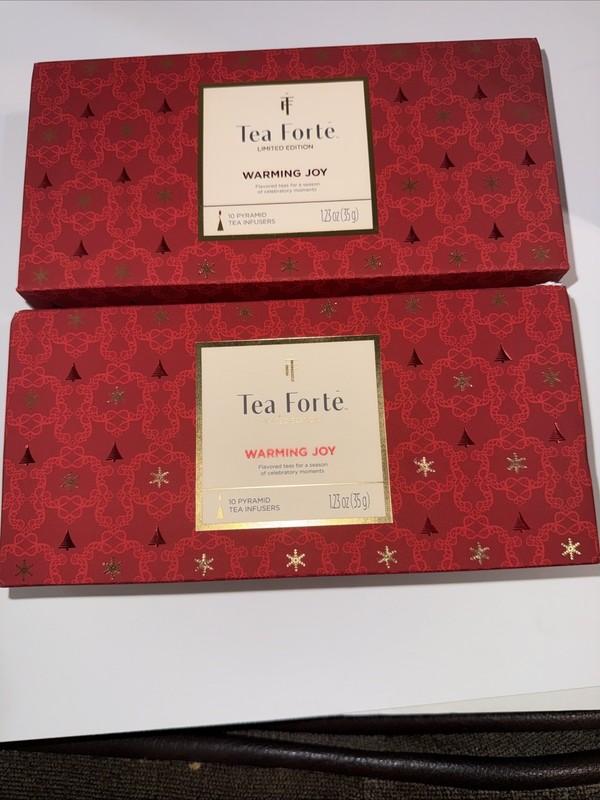 2 Tea Forte 10 Handcrafted Pyramid Tea Infusers Warming Joy