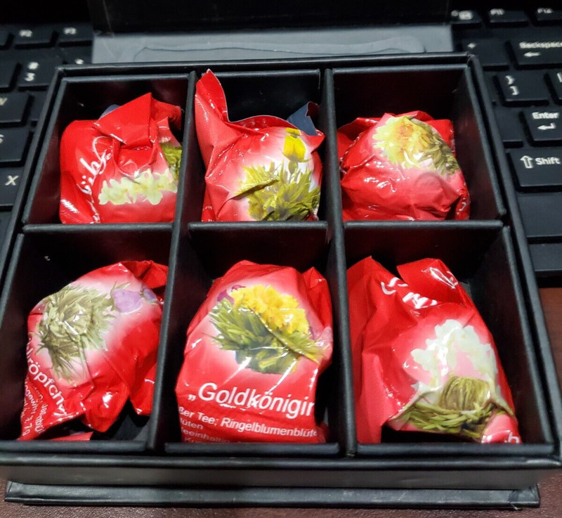 Creano Flowering Tea Mix – Blooming Tea in Elegant Gift Box 6 different Box may