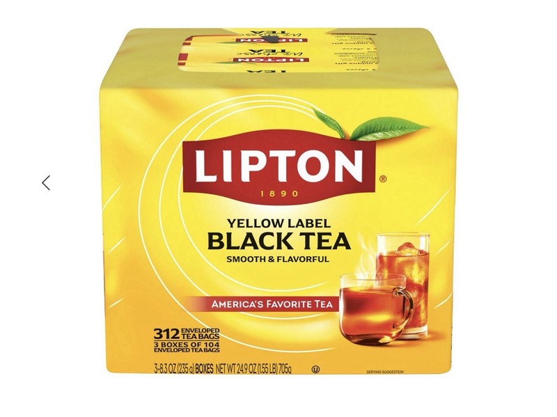 Lipton Yellow Label Black Tea & Infusion Bagged 312 Tea Bags 705g Pantry