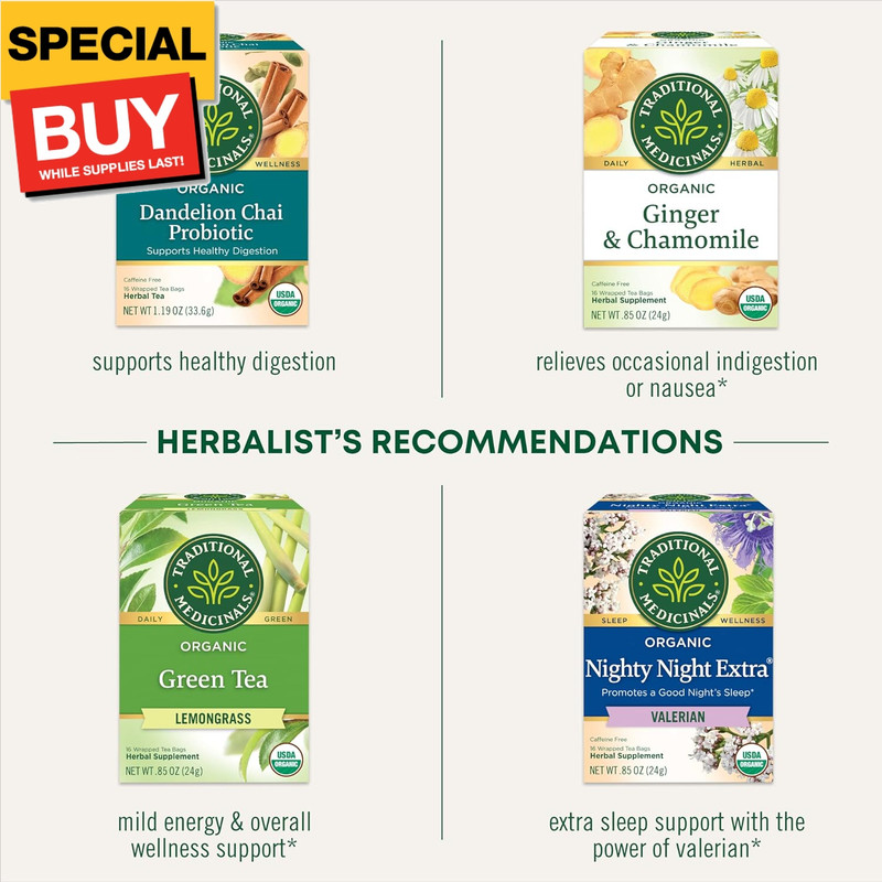 Tea, Organic Chamomile & Lavender, Stress Relief, 16 Tea Bags gallery