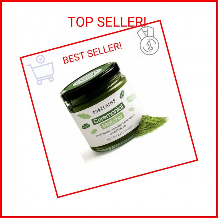 PureChimp Ceremonial Grade Matcha Powder 1.75oz. Pure Japanese Matcha Ceremonial