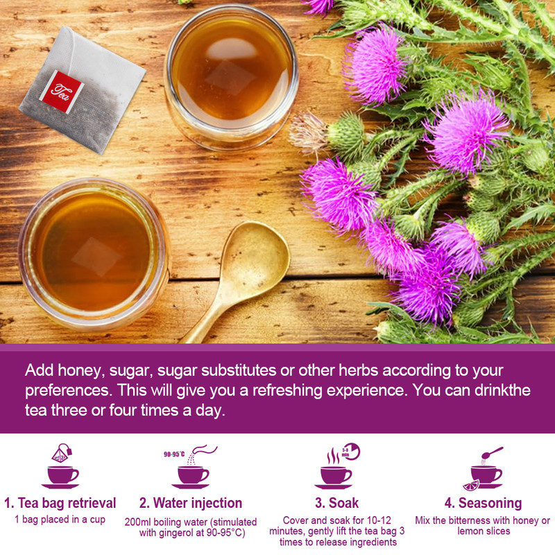 Organic Milk Thistle Seed Tea Bags - 24 Count Liver Cleanse & Detox Support gallery