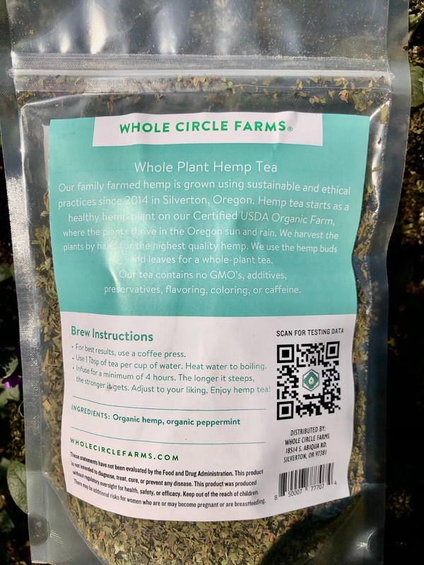 Hemp & Peppermint Tea Blend -  Direct from our Organic Farm in Silverton, Oregon gallery