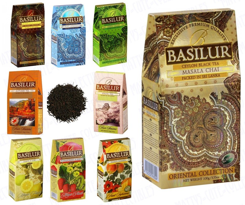 BASILUR Ceylon Pure Black Green Fruits Loose Tea 100g Sri Lanka gallery