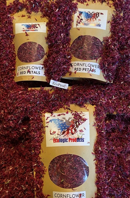 Cornflower Petals, White, Red, Purple, Blue European Natural 1-16 oz. Free Ship. gallery