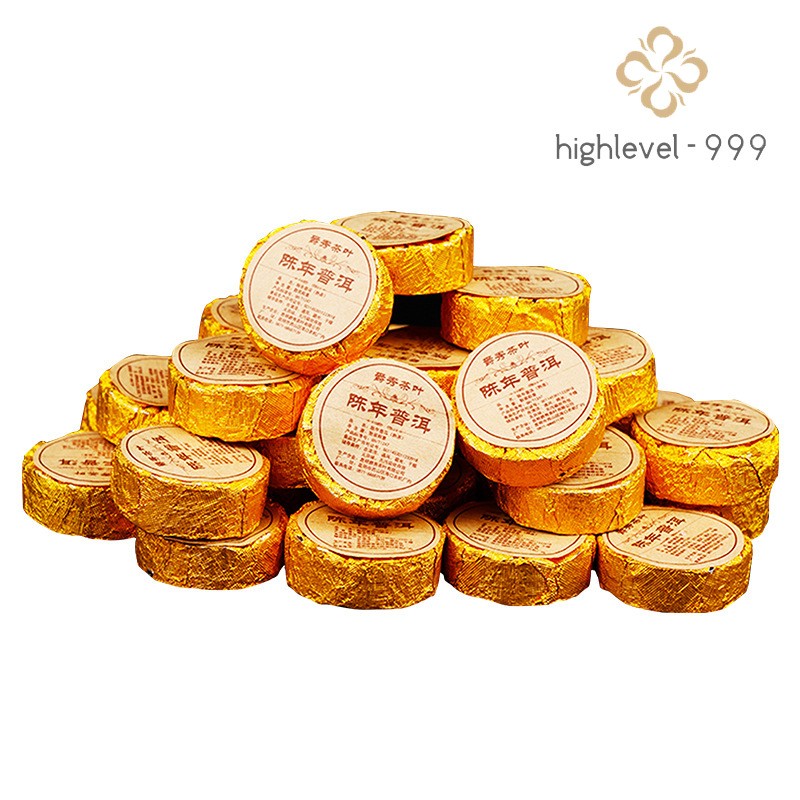 250g Pu’er Tea Ripe Tea Small Cake Yunnan Ancient Tree Tea Grain Tea