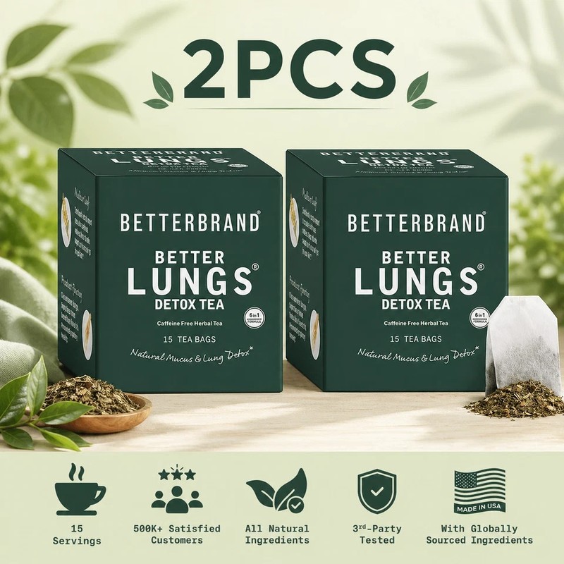 Betterbrand Lungs Better Detox Tea Caffeine Free Herbal Tea Bags Mullein Leaf