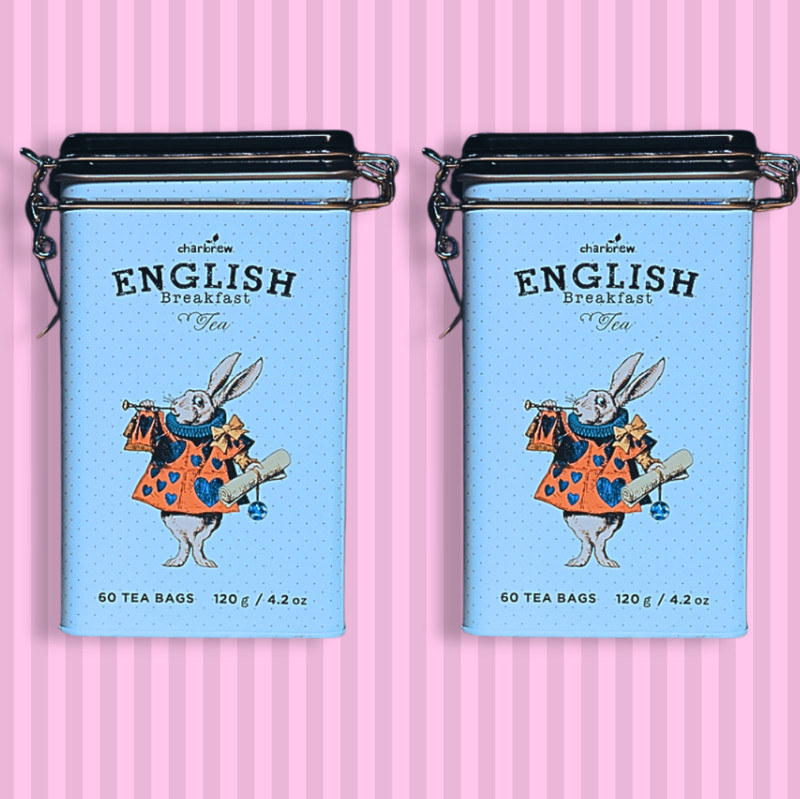 Cylon Black Tea English Breakfast 120 Bags Charbrew, Rabbit Alice in Wonderland