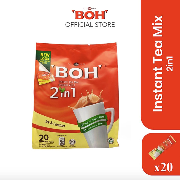 MALAYSIA BOH Instant tea Mix 2 In 1 Tea & Creamer 20s x 11.5g (Free Shipping)