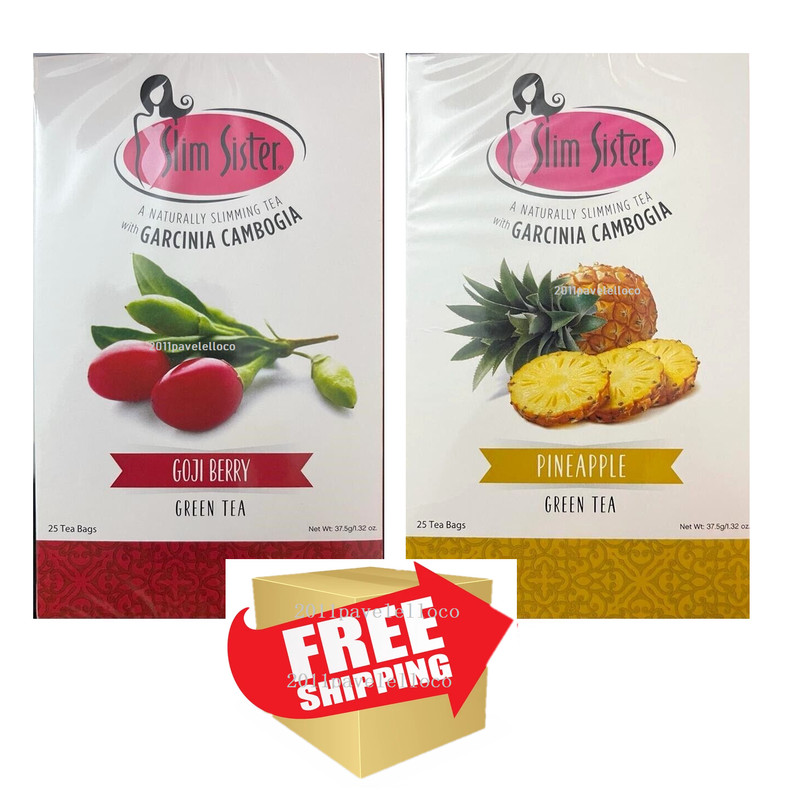 25 bags Slim Tea Green Tea w/ Garcinia Cambodia /Mango Pomegranate /Goji berry