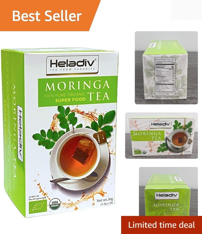 20 Individually Sealed Moringa Tea Bags – Herbal Energy & Stress Relief