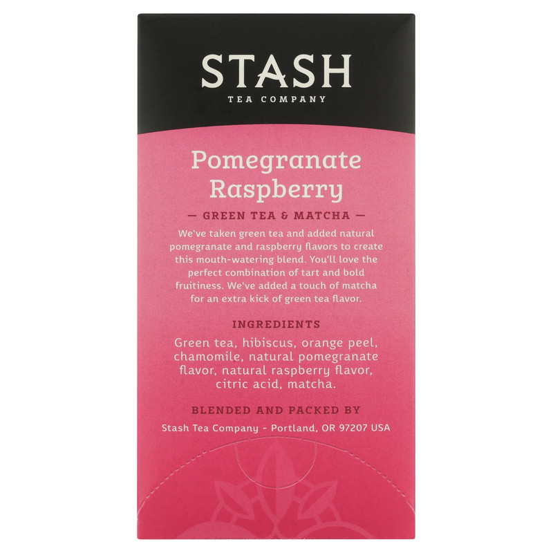 Pomegranate Raspberry Green Tea with Matcha, 18 Tea Bags, 1.2 Oz gallery