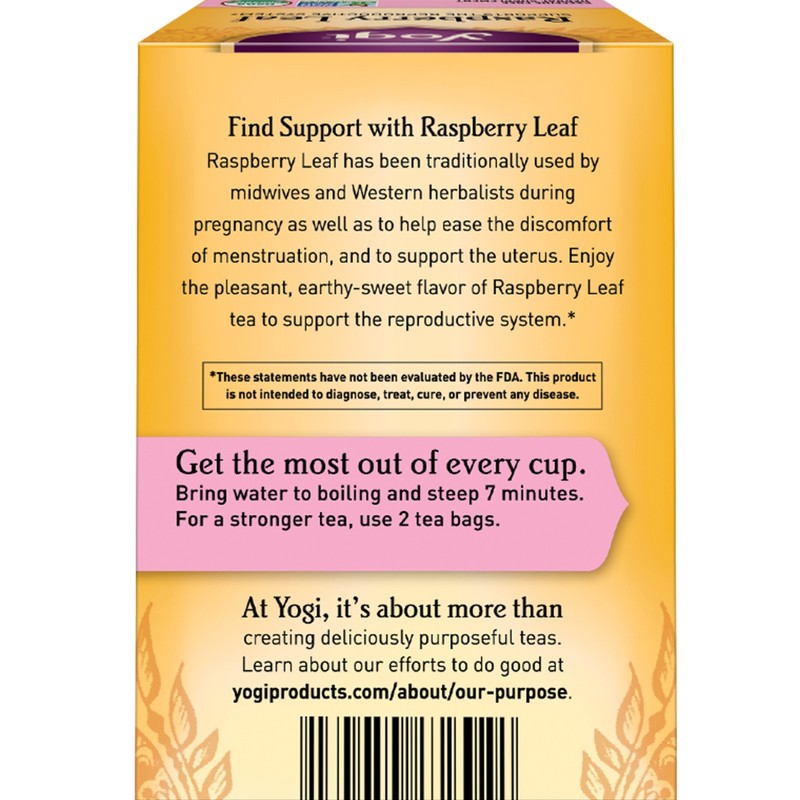 Yogi Tea - Raspberry Leaf Tea (4 Pack) Caffeine Free, 64 Organic Herbal Tea Bags gallery