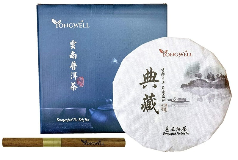2013 Yunnan Fermented Pu Erh Compressed Tea Cake (12.3oz) + Free Tea Knife
