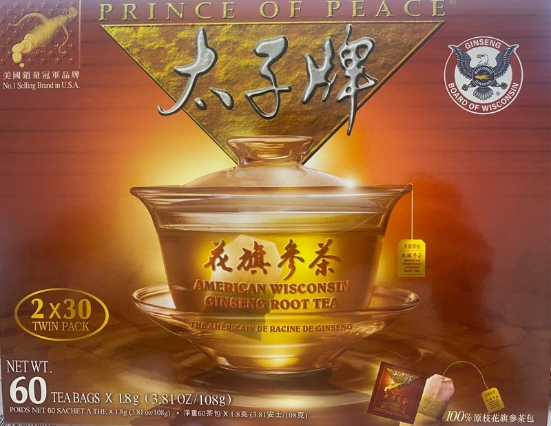 American Wisconsin Ginseng Root Tea (2×30 Tea Bags) 1.8gx60 Bags – (Pack of 1)