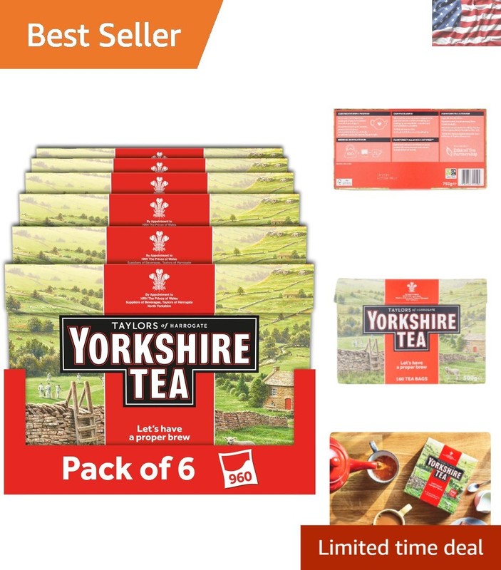 High Caffeine Yorkshire Red Tea – 6 Packs of 160 Teabags for Every Occasion