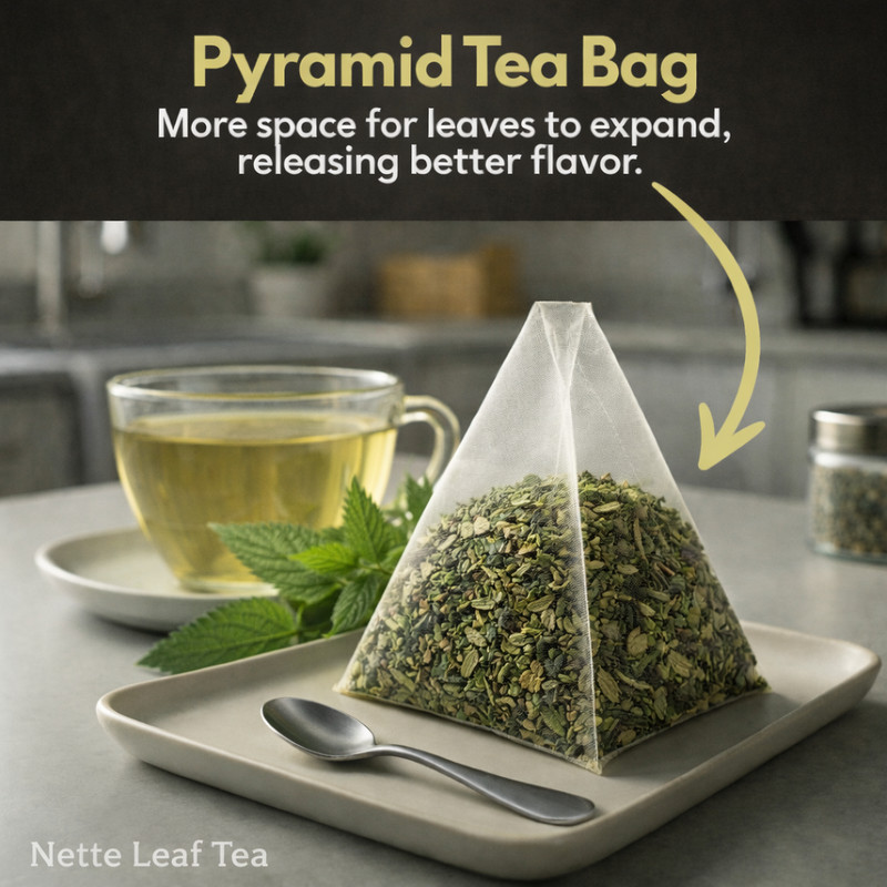 Organic Nettle Leaf Tea Bags - 100 Count (Plant-Based Pyramid Tea Bags) gallery