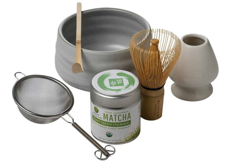 Dr. Weil Complete Tea Set - White - Japanese Ceremonial Organic Matcha with Whis gallery