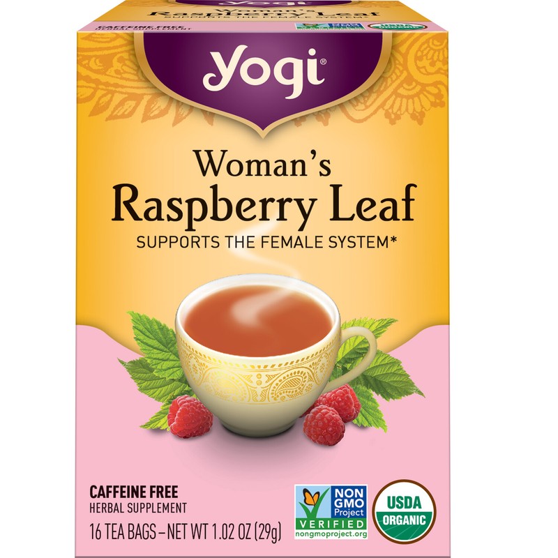 Yogi Tea – Raspberry Leaf Tea (4 Pack) Caffeine Free, 64 Organic Herbal Tea Bags