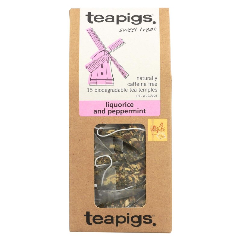 Teapigs Liquorice & Peppermint – 15 Tea Temples(net Wt 1.6 Oz)