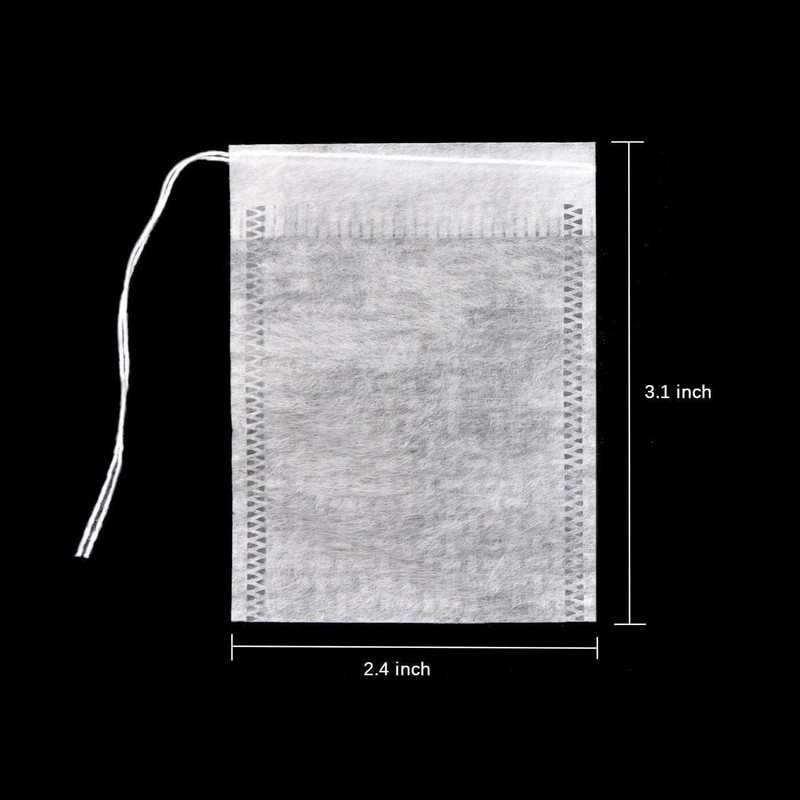 400pcs Biodegradable Tea Bags Drawstring Loose Leaf Filter Herbal Tea Use gallery