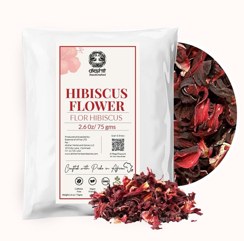 2.6oz Dried Hibiscus Sabdariffa Flowers, Flor de Jamaica, Flor de Hibisco Tea