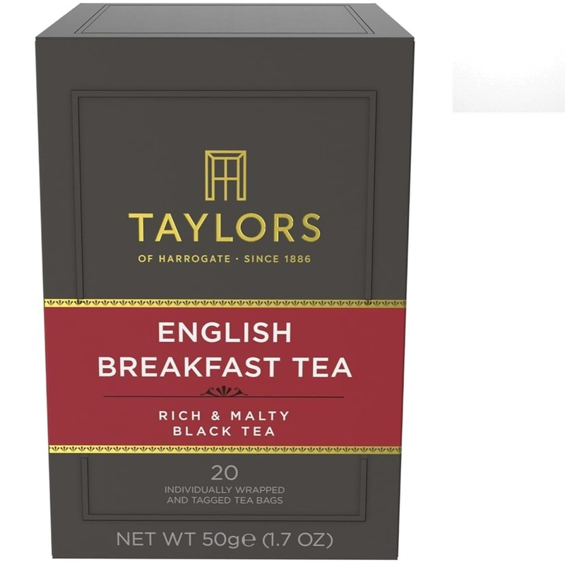 Individually Wrapped English Breakfast Tea Bags, 20 Count – Rich & Caffeinated