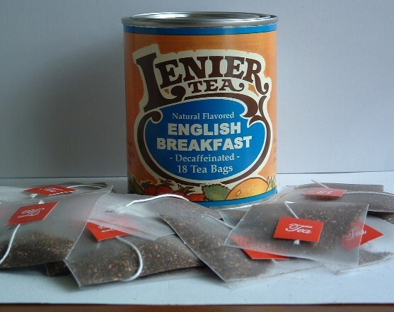 Lenier Decaf. English Breakfast Biodegradable Nylon Tea Bags 18 Count Tins