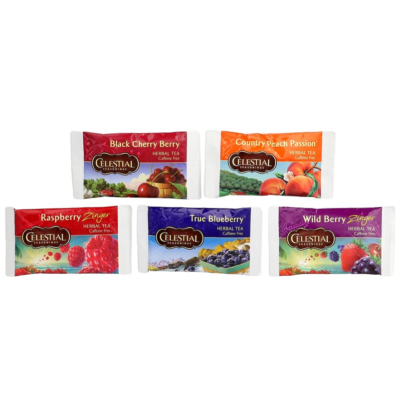 Fruit Tea Sampler, Caffeine Free, 5 Flavors, 18 Tea Bags, 1.4 oz (40 g) gallery
