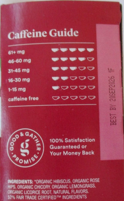 2 BOXES GOOD & GATHER ORGANIC RASPBERRY HIBISCUS HERBAL TEA 20 BAG BOX gallery
