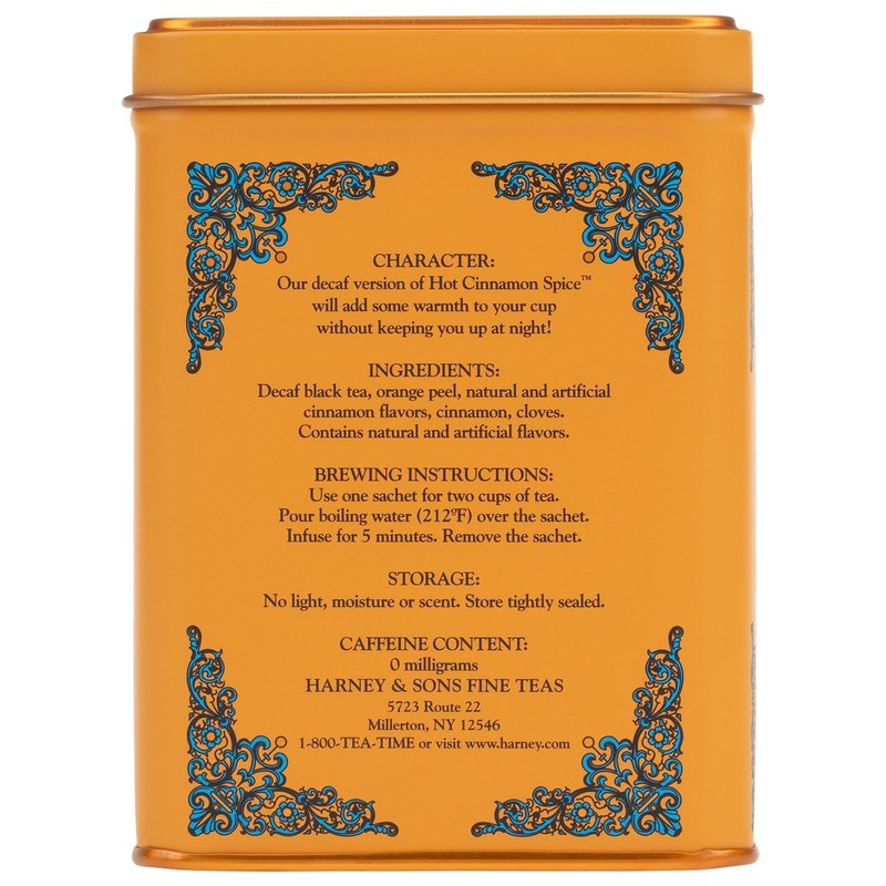 Decaf Hot Cinnamon Tea by Harney & Sons – Comforting 20 Sachet Tin, Gluten-Free gallery