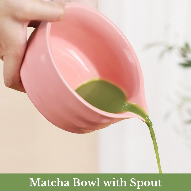 Matcha Whisk Set, Traditional Matcha Kit Includes Matcha Bowl, Pink Whisk wit... gallery
