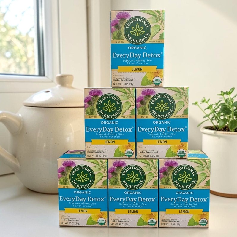 Traditional Medicinals Organic Everyday Detox Lemon Tea Skin Liver 6 Pk 11/2028
