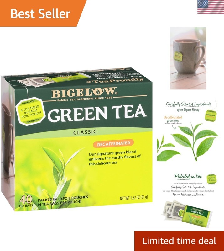 Bigelow Decaffeinated Green Tea, 240 Tea Bags, Antioxidant Rich and Flavorful