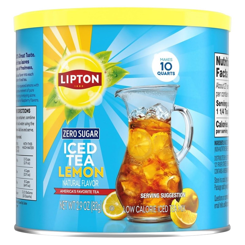 Quick Prepare Diet Lemon Iced Tea Mix Pack of 2 Makes 20 Quarts Refreshing gallery