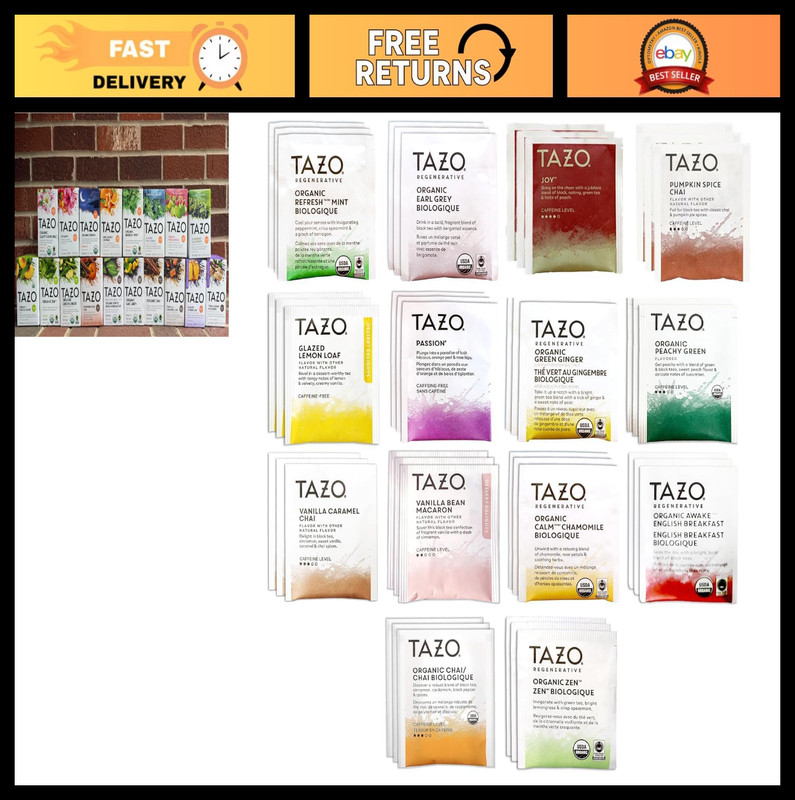 Assorted Tea Bags Variety Pack Gift Box – 42 Count, 14 Flavors for Tea Lovers