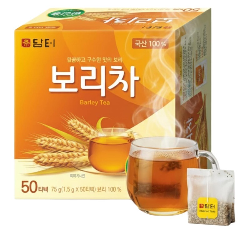 Korean Barley Tea – Decaffeinated, Sugar-Free, 100 Bags, 1.5g Each