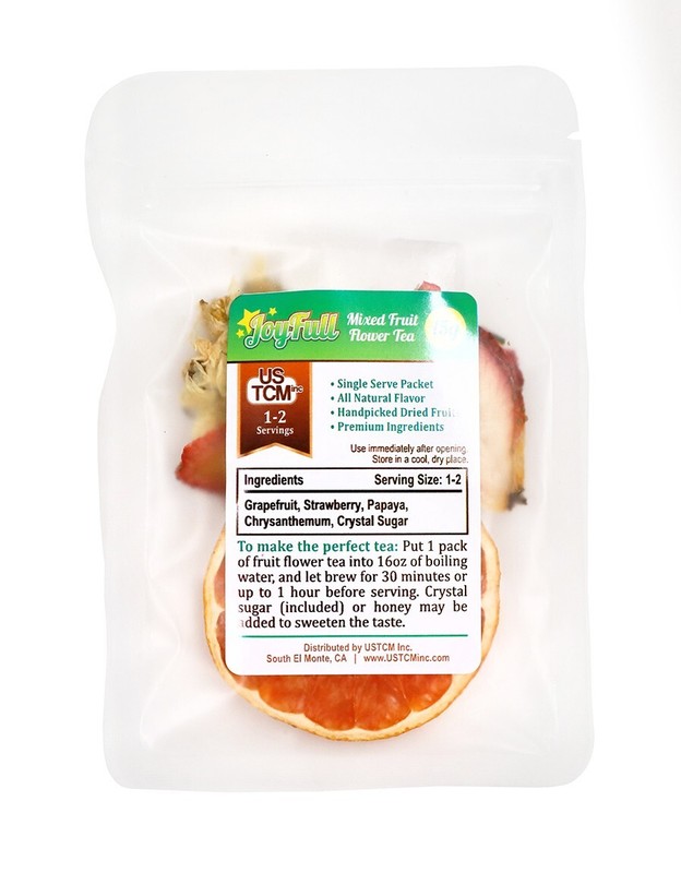 Mixed Fruit Flower Tea || Grapefruit-Strawberry-Papaya-Chrysanthemum 3 Packs gallery