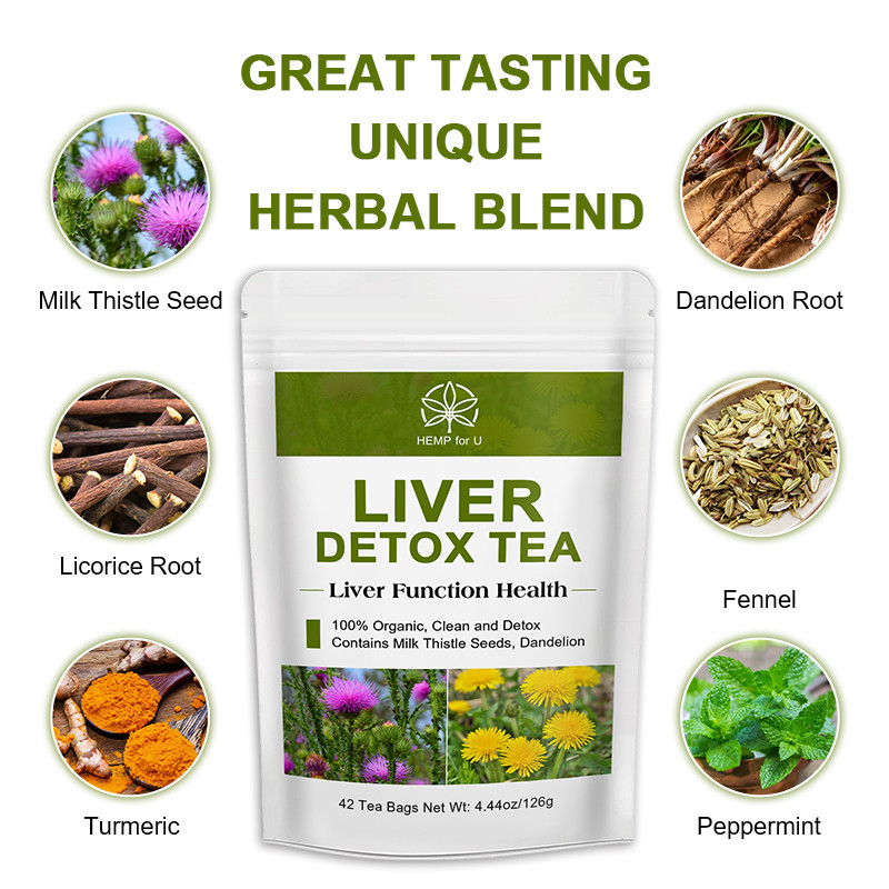 42 Bags Liver Cleanse & Detox Support Liver Detox Tea Herbal Kidney and Pancrea gallery