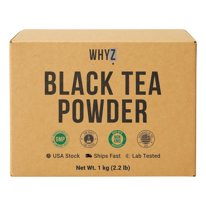 Whyz Bulk Instant Black Tea Powder, No Fillers, Wholesale Black Tea, USA Stock