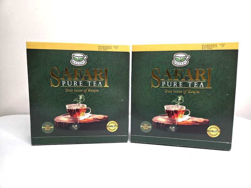 Safari Pure Kenya Tea – 100×2 Enveloped Tea Bags (2 PACK)