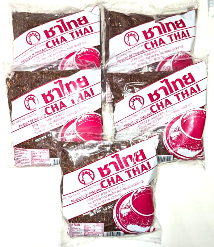 Cha Thai Tea Leaves 13 oz Thai Iced Tea Mix (5 Pack)