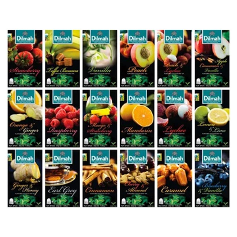 Dilmah Flavored Black Tea Collection 20 Tea Bags 30 g