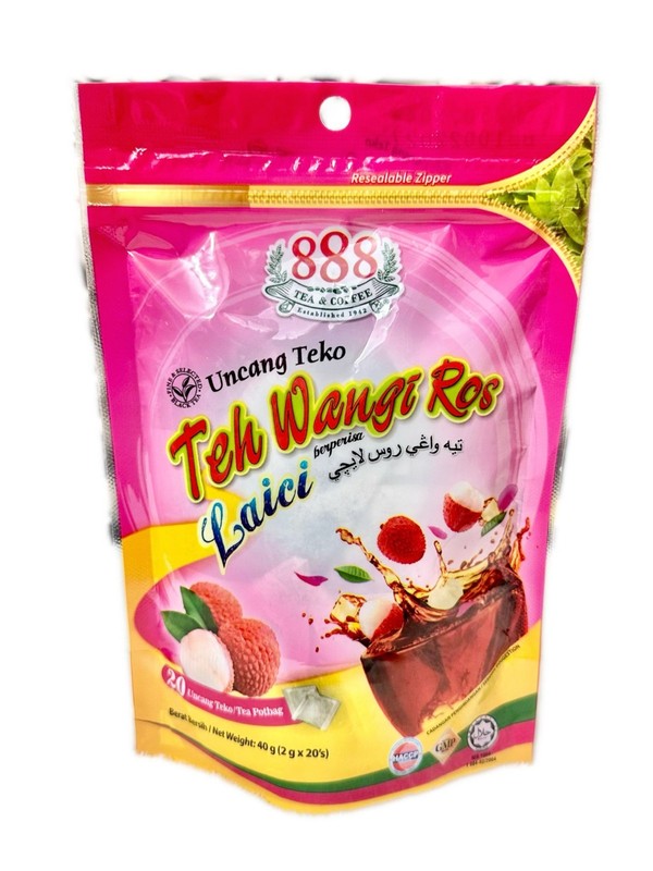 Fragrant Rose Lychee Flavored Tea 20 Tea Bags 40g – Malaysian Herbal Tea