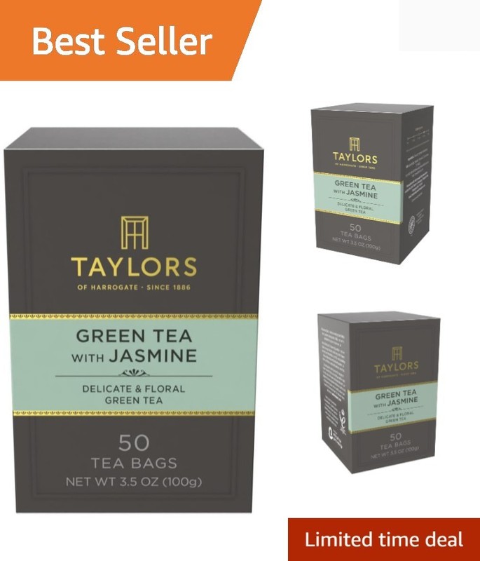 Green Tea with Jasmine, Pillow Tea Bags, 50 Count Pack of 1, Delicate, Floral…
