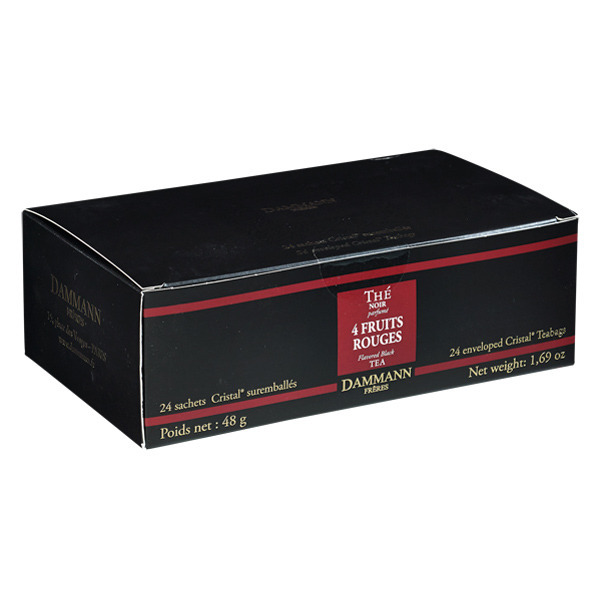 DAMMANN FRERES – 4 Fruits Rouges Black Tea – 24 wrapped crystal tea bags