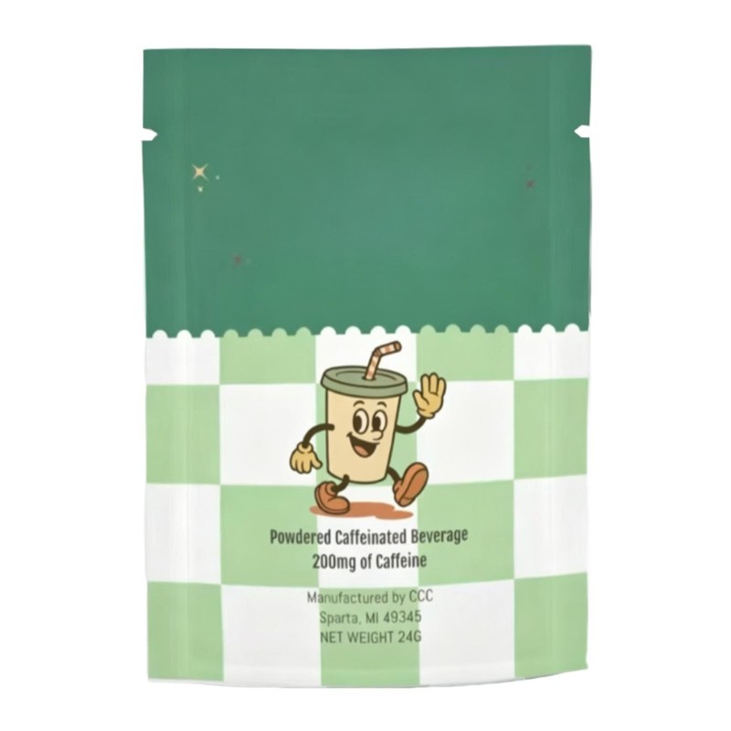 Powdered Caffeinated Beverage Raspberry And Blueberry Flavored Energy Tea Powder